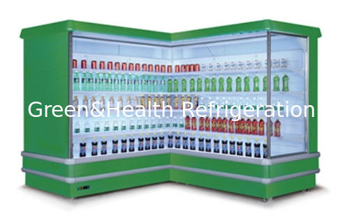 Customized arc refrigerated display cake showcase upright counter bakery front open chiller