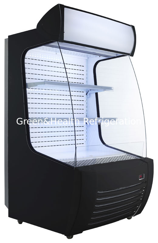 Front open square glass dessert display refrigerator showcase chiller for sale