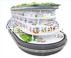 Best selling commercial multideck vegetables vertical display showcase with wheels for supermarket open chiller for frui