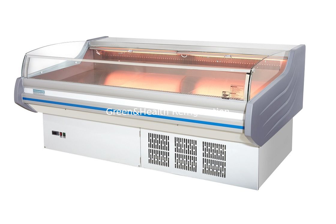 Commercial Supermarket Panasonic Compressor Fresh Meat Display Cooler 1200*1180*930mm