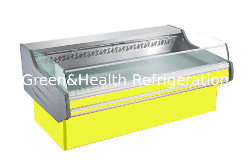 Energy Saving Meat Display Freezer With Flip Or Non - Flip Cover Color Steel