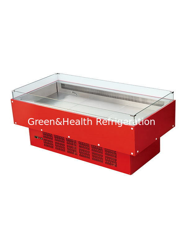 Commercial Top Open  Fish Display Refrigerator Freezer With Corner Design