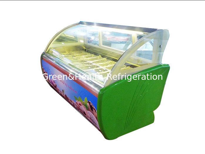 Tabletop Glass Door Ice Cream Display Cooler Showcase 1730*1130*1250mm