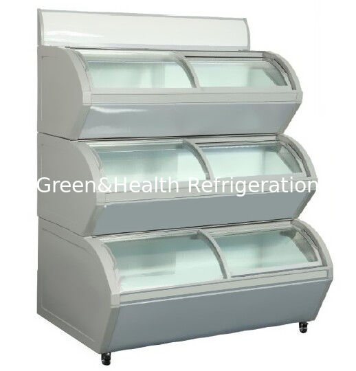 3 Layers Ice Cream Display Refrigerator  With 3 Compressor Below 18 Degree