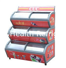 3 Layers Ice Cream Display Refrigerator  With 3 Compressor Below 18 Degree