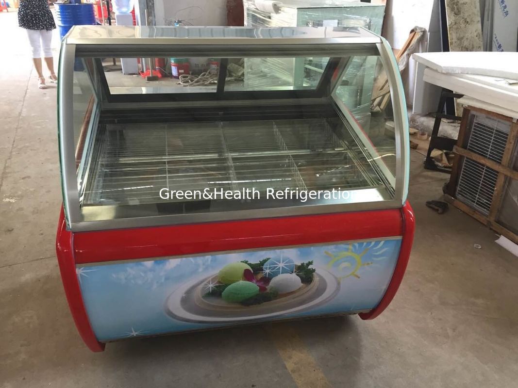 Countertop Gelato Display Freezer with Anti-Fog Glass Danfoss Compressor and Dynamic Air Cooling