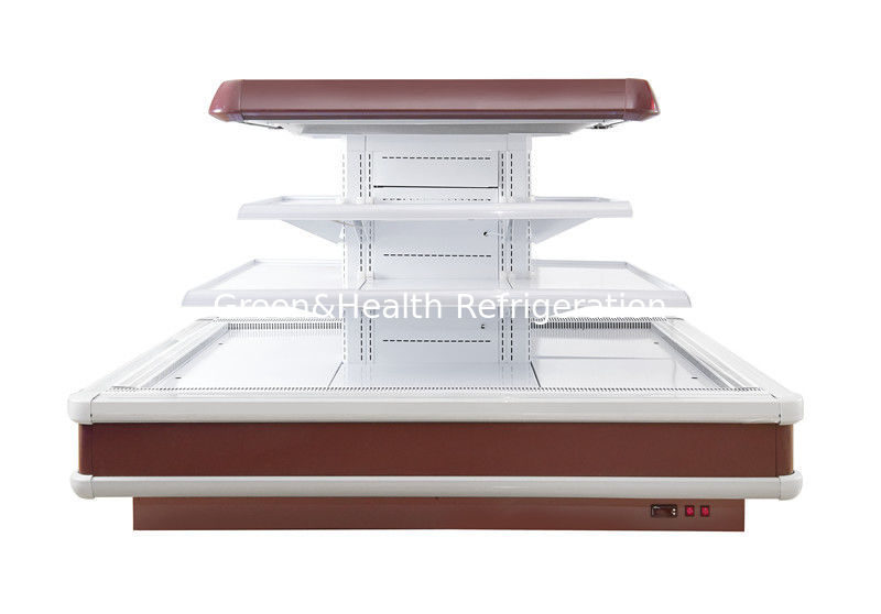 Front open type multideck open display cooler with customized color