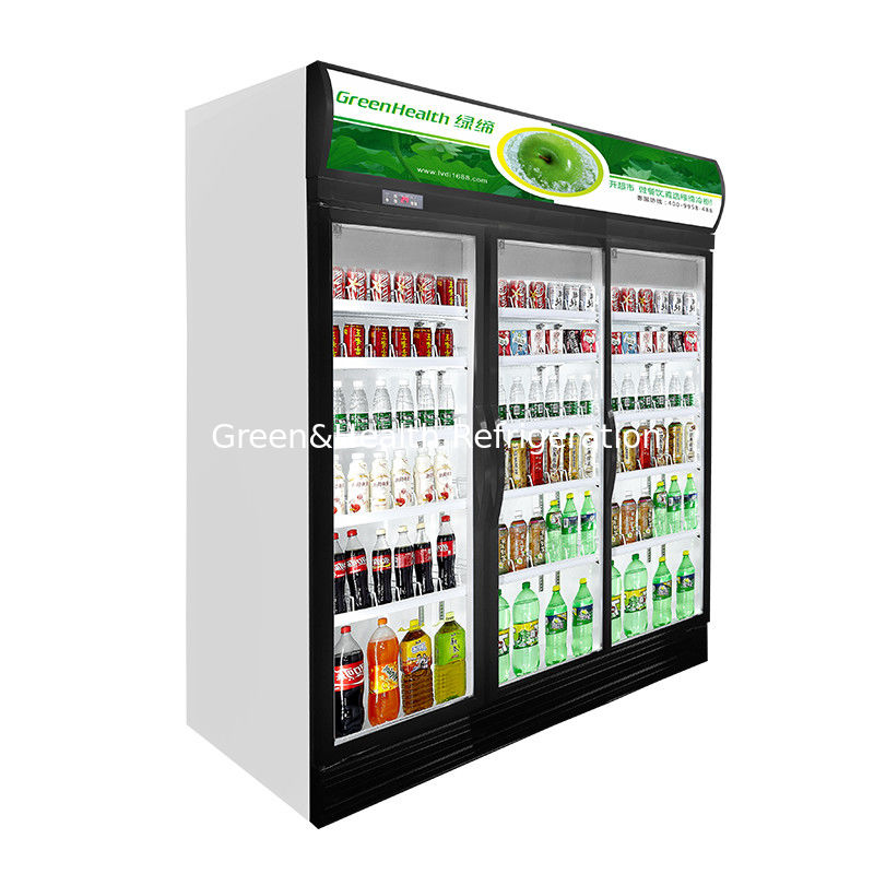 Supermarket Open Upright Meat Display Fridge / Fresh Meat Freezer Glass Door