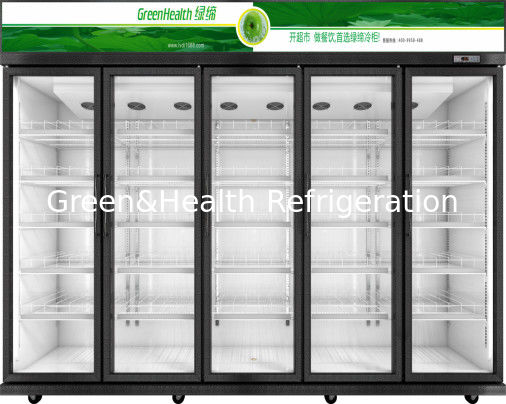 Supermarket Open Upright Meat Display Fridge / Fresh Meat Freezer Glass Door