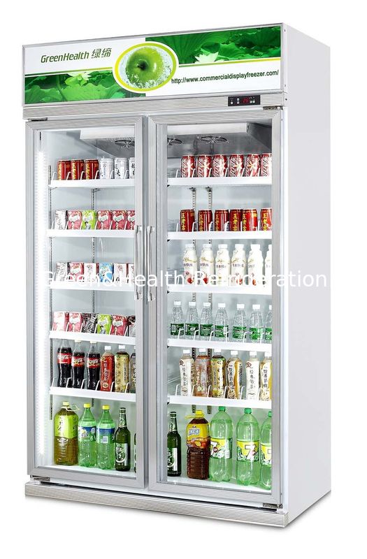 480L Commercial Beverage Cooler with Danfoss Compressor and 0-10℃ Temperature Control Glass Door Refrigerator