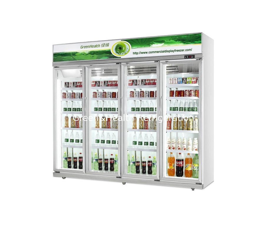 480L Commercial Beverage Cooler with Danfoss Compressor and 0-10℃ Temperature Control Glass Door Refrigerator