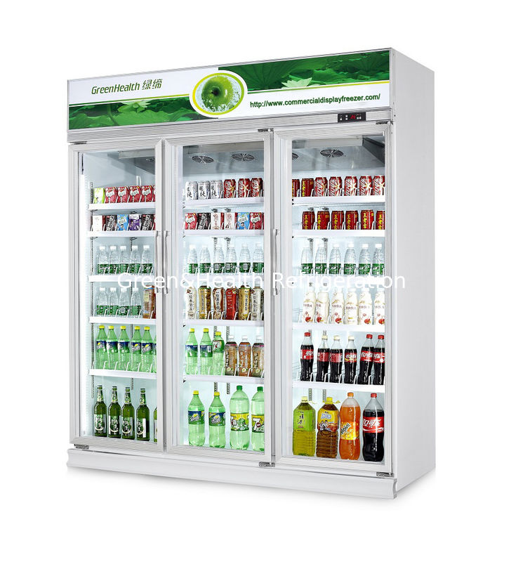 480L Commercial Beverage Cooler with Danfoss Compressor and 0-10℃ Temperature Control Glass Door Refrigerator