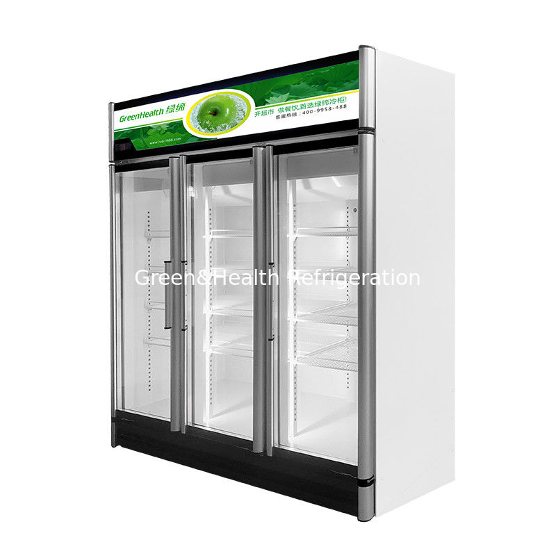 SKD Glass Door Display Chiller Freezer With Curved LED Lighting Box