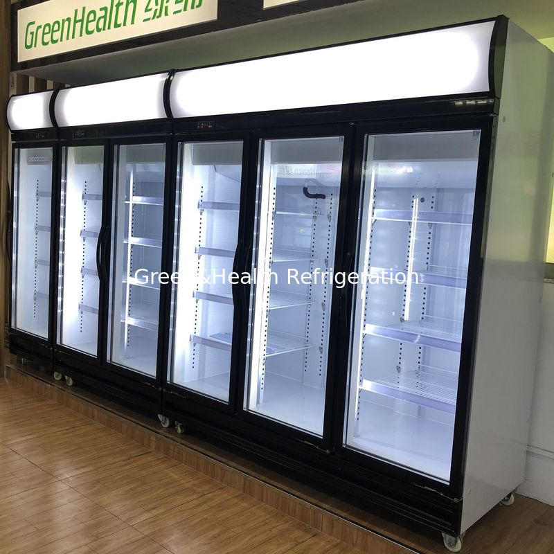 Commercial Glass Display Refrigerator Multi - Climate Type For Ice Cream
