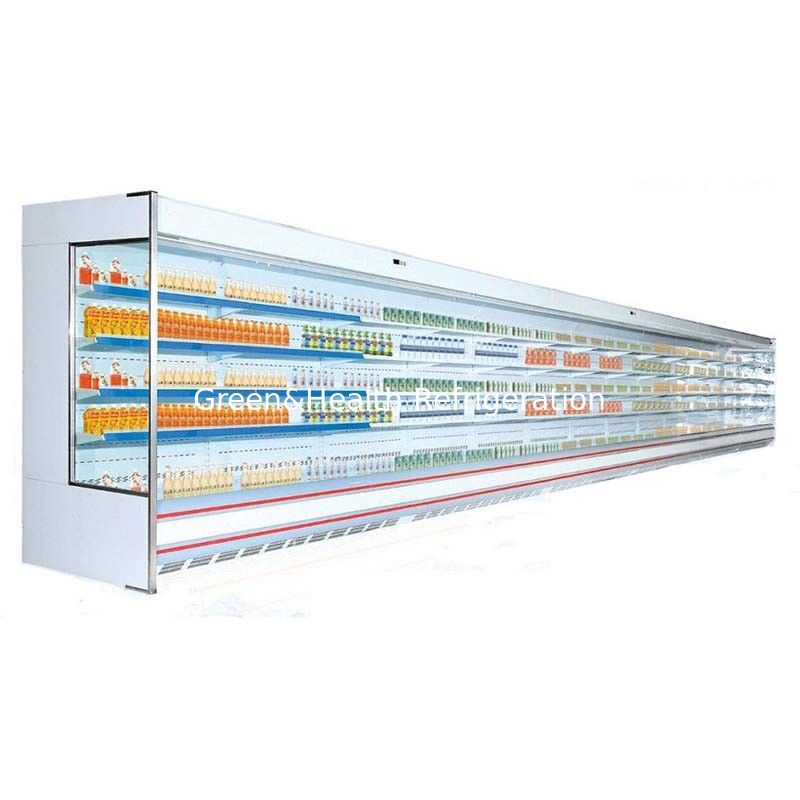China Manufacturer Supermarket Refrigerator Customized Size Open Chiller Promotion Fuit Showcase