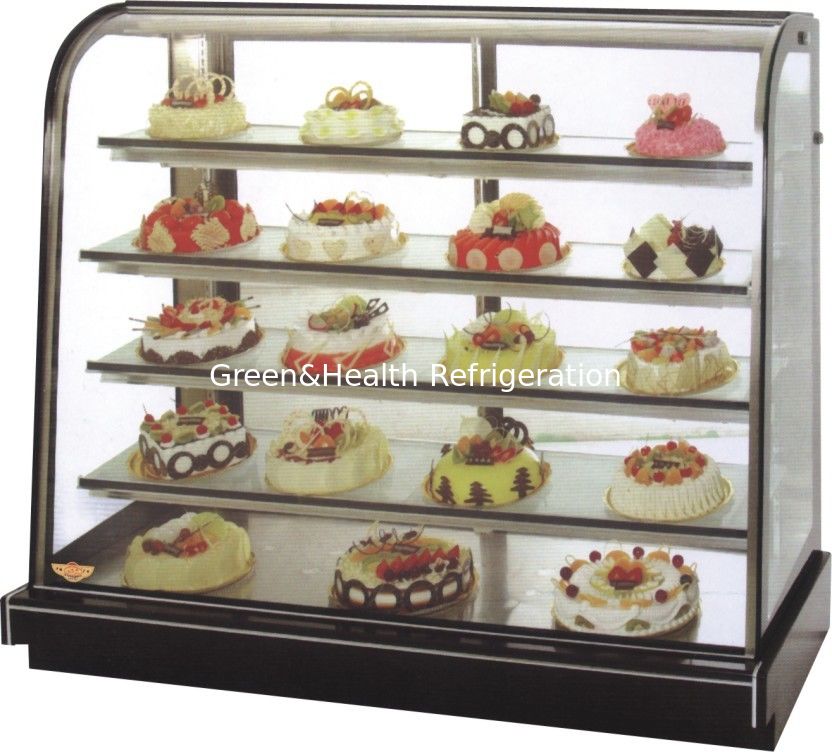 Commercial Cake Display Refrigerator with Danfoss Compressor Fan Cooling System and 2+1 Layer Display for Bakeries