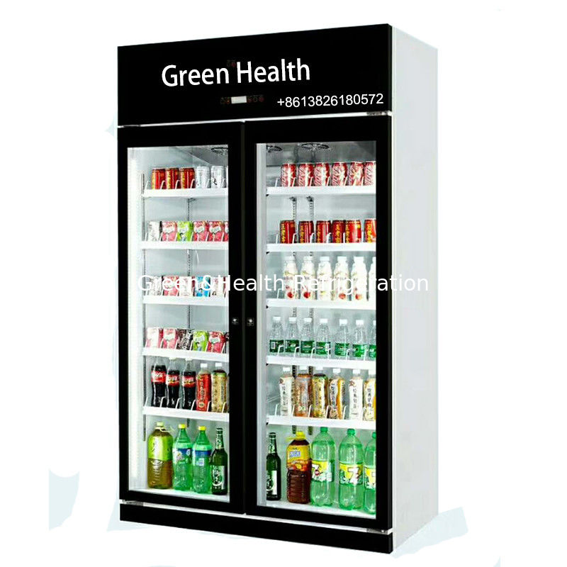 Low Price Wholesale Commercial Fridge Double Door Supermarket Compressor Refrigerant Equipment