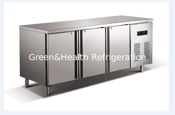 Commercial Stainless Steel Workbench Chiller with Danfoss Compressor and Fan Cooling for Bakeries and Hotels