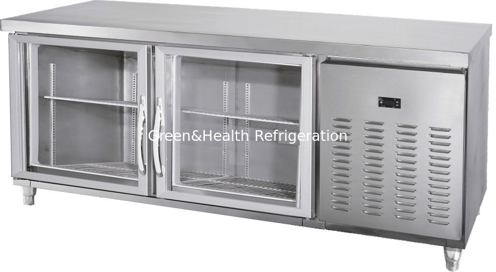 Commercial Stainless Steel Workbench Chiller with Danfoss Compressor and Fan Cooling for Bakeries and Hotels