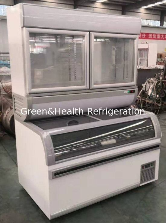Commercial Combined Cooler Freezer with Auto Defrost Danfoss Compressor and LED Lighting for Restaurant Vegetable Display
