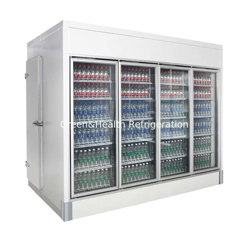 Double - Side Colored Steel PU Panels Walk In Cold Room Freezer Compressor 40FT Storage Container