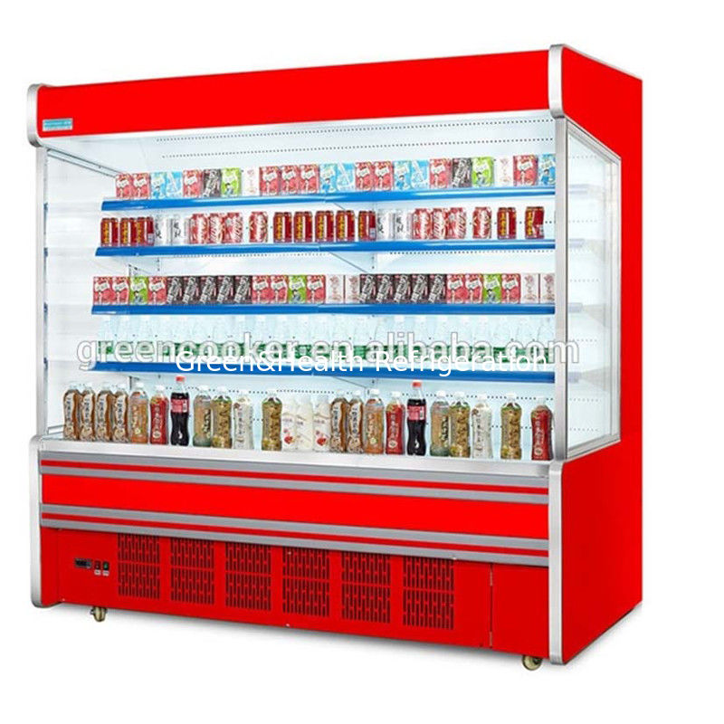 Customized Color Fruit Display Milk Dairy Showcase Supermarket Refrigeration Equipment