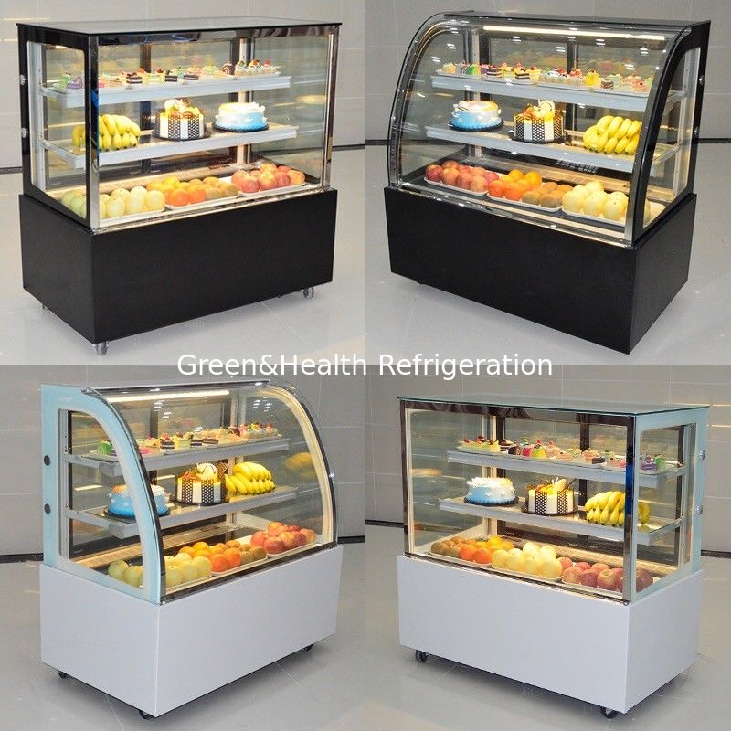 R404a Refrigerant Bread Cake Display Freezer Size 1800*730*1500mm