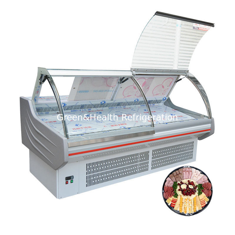 Commercial Butcher Display Fridge R404a Refrigerant Customized Color