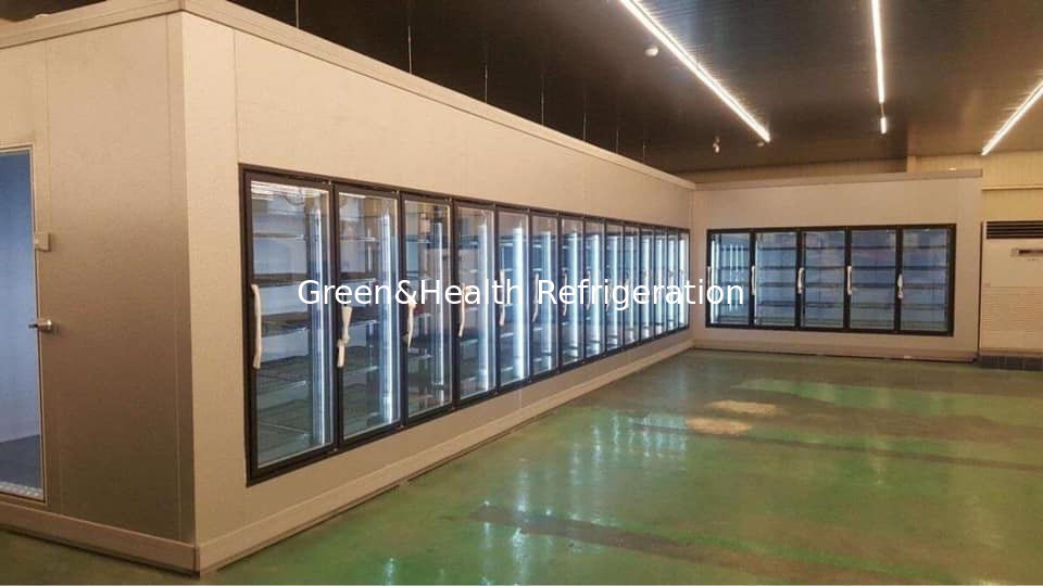Customized Walk In Freezer Glass Door For Vegetable / Beverage Display Refrigerated Room