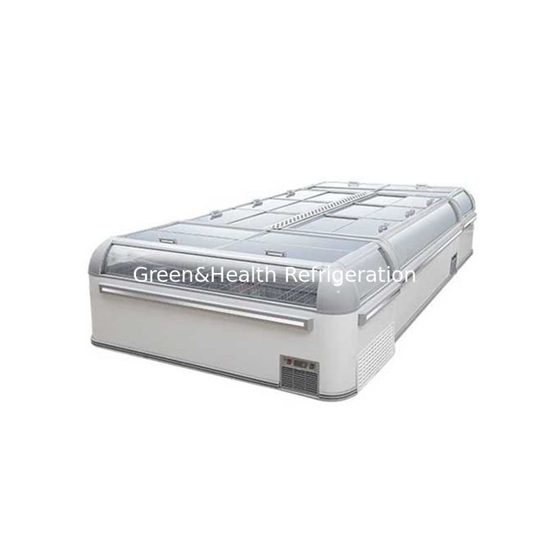 Black Color Commercial Display Freezer For Seafood Adjustable Racks