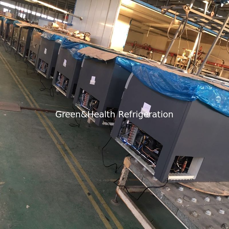 1.9m Commercial Island Display Freezer with LED Light and R404a Refrigerant 2100x890x890mm Chest Freezer