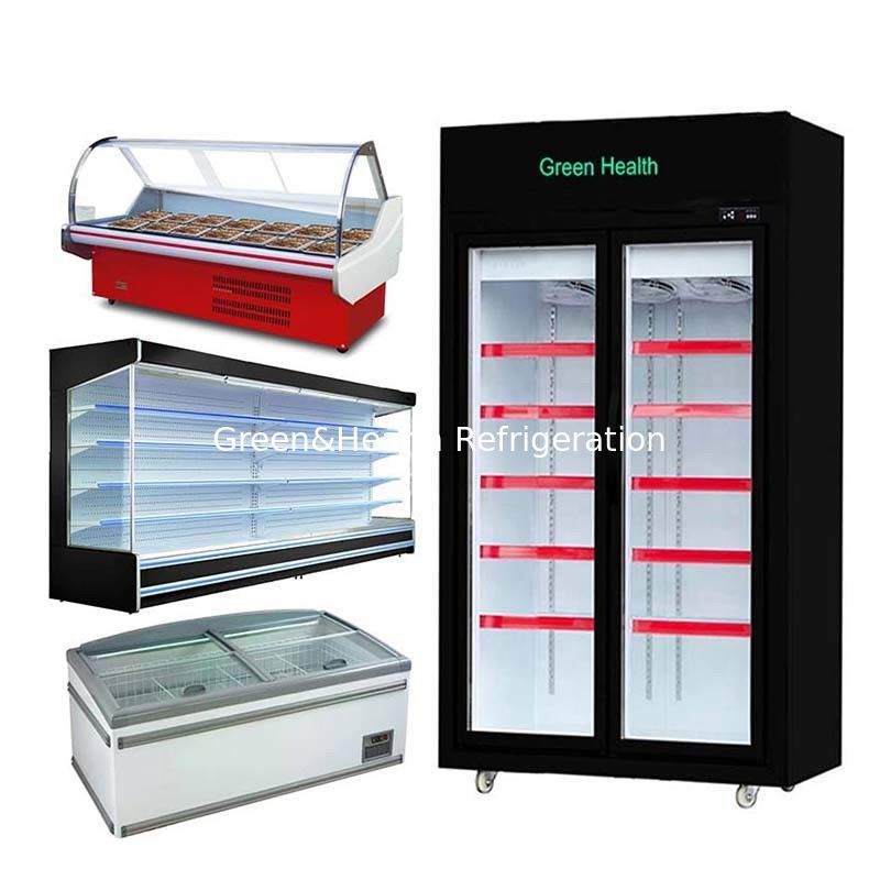 Supermarket Series Refrigerator Beverage Dairy Meat Vegetable Seafood Display Cooler Chiller Showcase Fridge