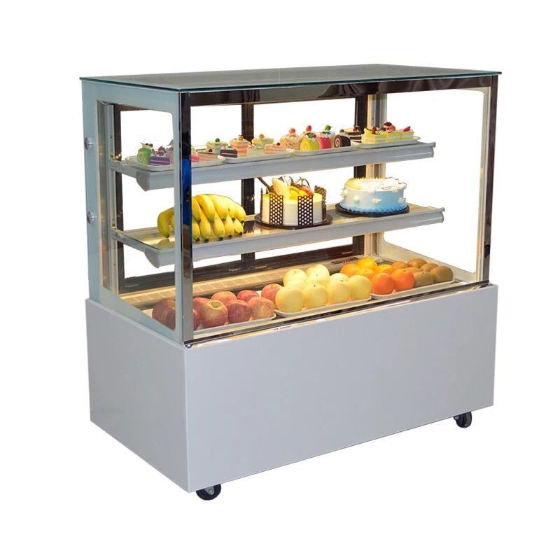 Air cooling good quality compresor Cake Display Freezer For Bread and coffe shop showcase