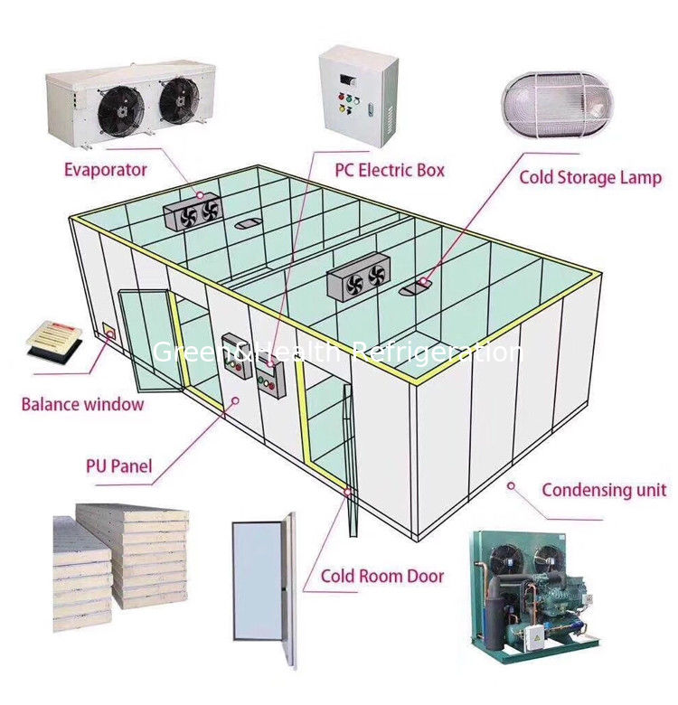 Customized Cold Storage Freezer Room for Vegetables/Fruits/Meat and Seafood Industrial with Condensing Unit Ce Approved