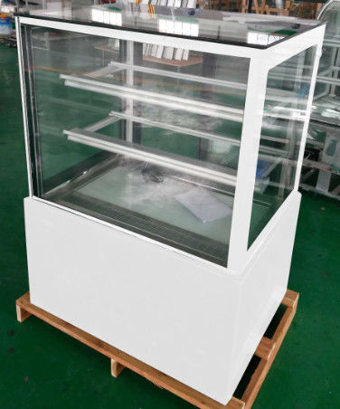 Black Color Right Angle Good Quality Compressor Dessert Display Cooler For Cake Bread Ice Cream Showcase