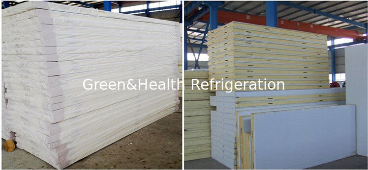 Air Cooling 2-8 Degree PU Panel Stainess Steel Cold Room Chiller For Food Storage