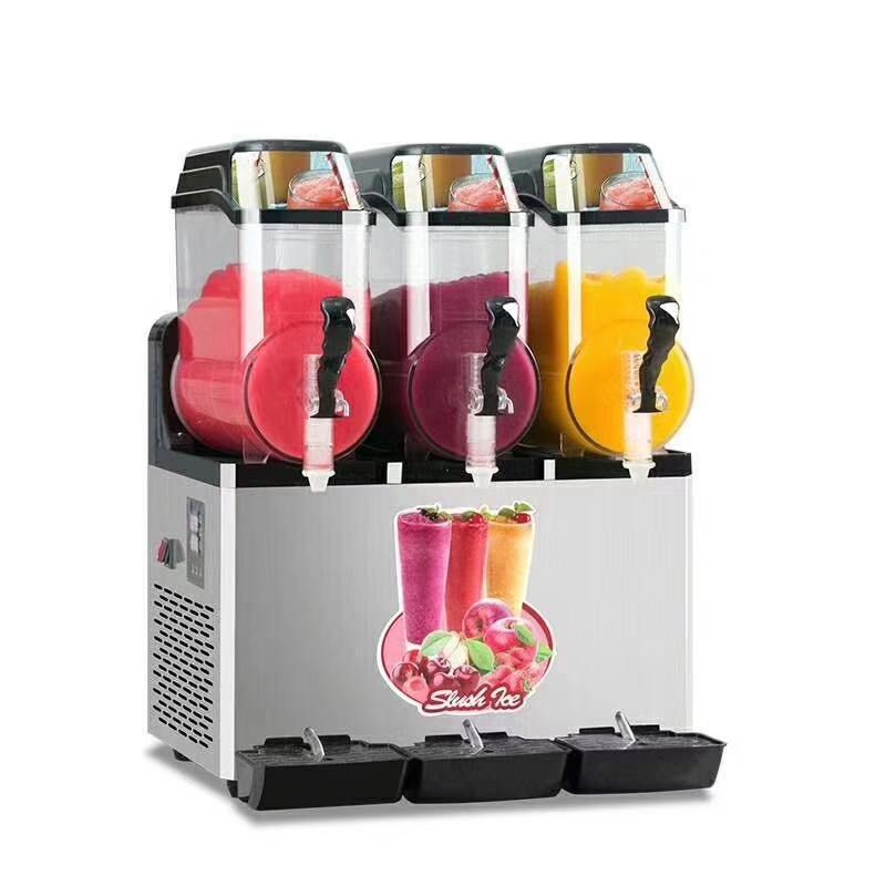 830W Commercial Smoothie Maker Ice Cream Snow Melting Machine Imported Compressor Embraco Of 12L*3 Tanks