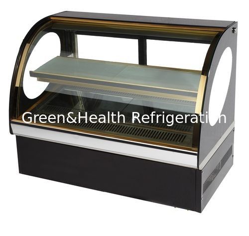 Pizza Salad Cake Display Cooler For Bakery Shop With 1.2 / 1.5 / 2m Four Sides Transparent Glass