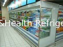 Vegetable Multideck Chiller Fruit / Beverage Open Display Fridge For Supermarket With Spray
