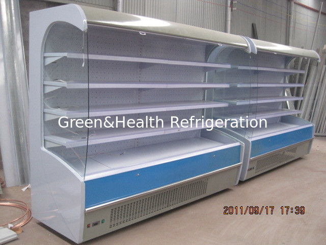 Fruit / Drink Mobile Open cooler Adjustable Shelf For Convenience Store Manufacture