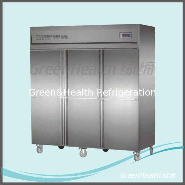 Commercial Stainless Steel Upright Freezers 6 Doors For Restaurant  Factory