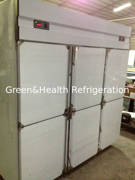 4 Doors Commercial Upright Freezer With Stainless Steel For Chicken