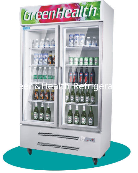 Supermarket Commercial Upright Meat Display Freezer For Frozen Food With Glass Door