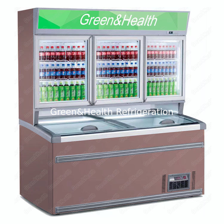 Painting Steel Commercial Display Freezer With Glass Door