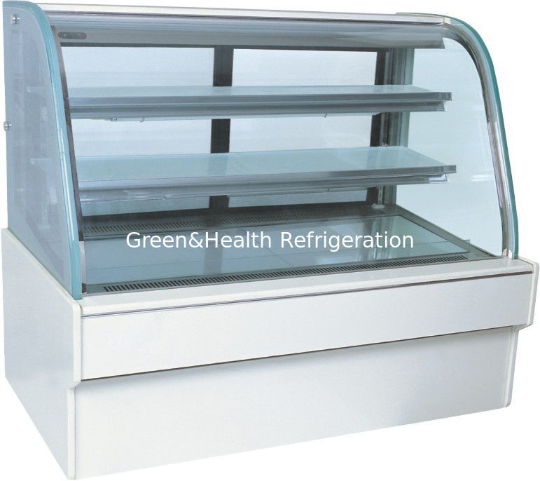 CustomizeTwo Layers Glass R134a Horizontal Cake Display Freezer Back side sliding