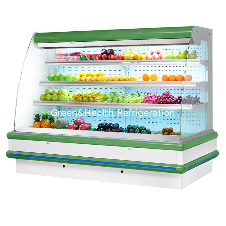 Shopping Mall Cold Display Showcase Display Cooler Dynamic Cooling 4 Pcs Adjustable for Drinks/bottles/dairy Food/vegeta