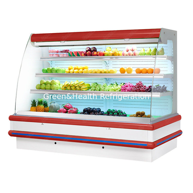 Shopping Mall Cold Display Showcase Display Cooler Dynamic Cooling 4 Pcs Adjustable for Drinks/bottles/dairy Food/vegeta