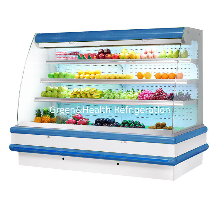 Shopping Mall Cold Display Showcase Display Cooler Dynamic Cooling 4 Pcs Adjustable for Drinks/bottles/dairy Food/vegeta