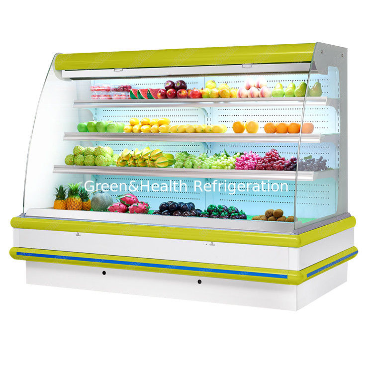 Shopping Mall Cold Display Showcase Display Cooler Dynamic Cooling 4 Pcs Adjustable for Drinks/bottles/dairy Food/vegeta