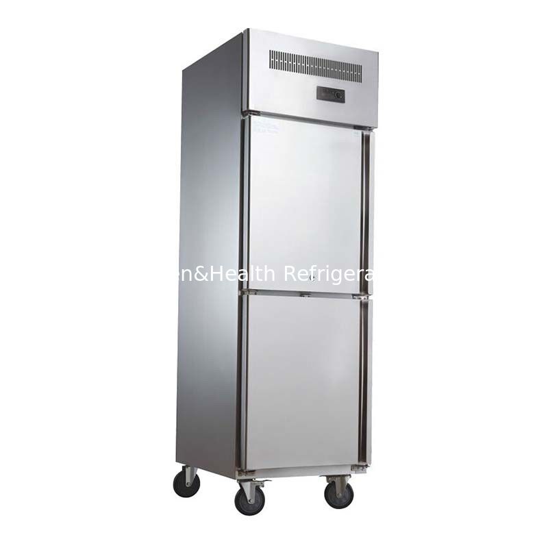 Commercial Solid Door Upright Kitchen Freezer For Meat Kitchen Refrigerator Stainless Steel